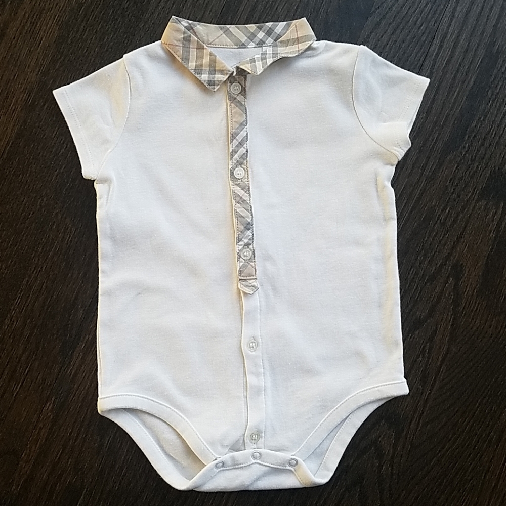 Burberry collared onesie